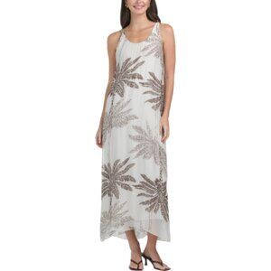 BELLAMBRA Made In Italy Halter Neck Printed Silk Blend Maxi Cover-up Dress